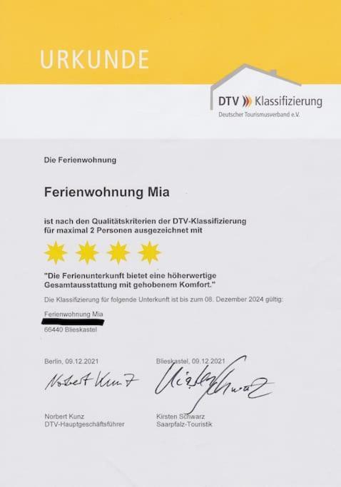 4****Sterne Ferienwohnung Mia Dtv Klassifizierung Блискастель Экстерьер фото